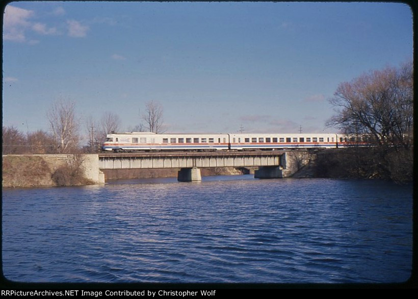 Amtrak Turbo #63 Ann Arbor Michigan 11/10/1980.